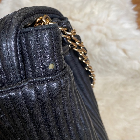 Henri Bendel No 7 Convertible Quilted Backpack Black Gold Hardware - Picture 6 of 14